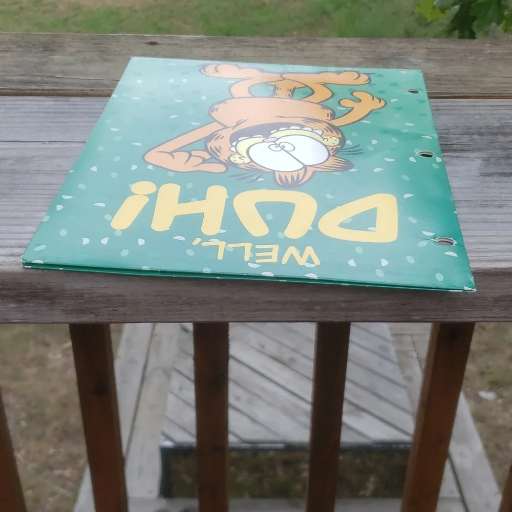 Vintage Folder Garfield the cat Well Duh!